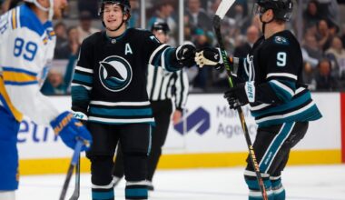 San Jose Sharks beat St. Louis Blues as Macklin Celebrini hits milestone