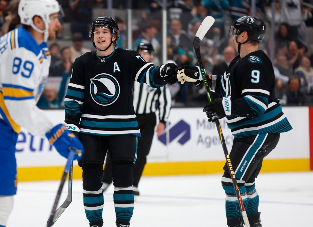 San Jose Sharks beat St. Louis Blues as Macklin Celebrini hits milestone