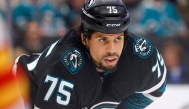 San Jose Sharks' Barclay Goodrow emotional after Ryan Reaves is injured