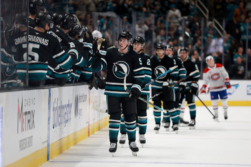 San Jose Sharks, Macklin Celebrini beat Montreal Canadiens at SAP Center