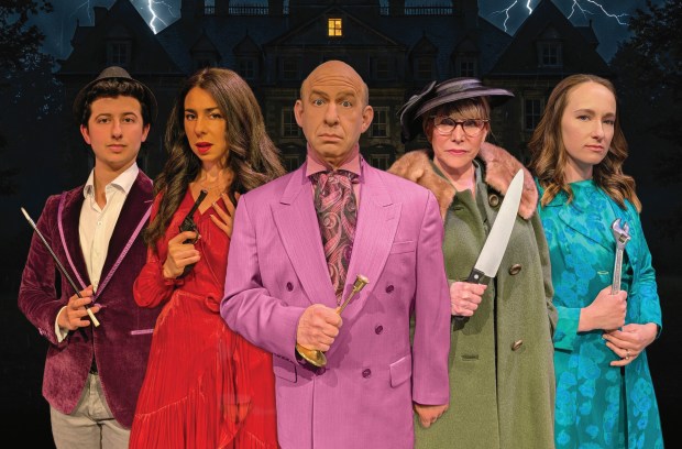 The cast of "Improvised Clue" performs at Walnut Creek's Lesher Center on April 16-26. (Photo courtesy of Synergy Theater)