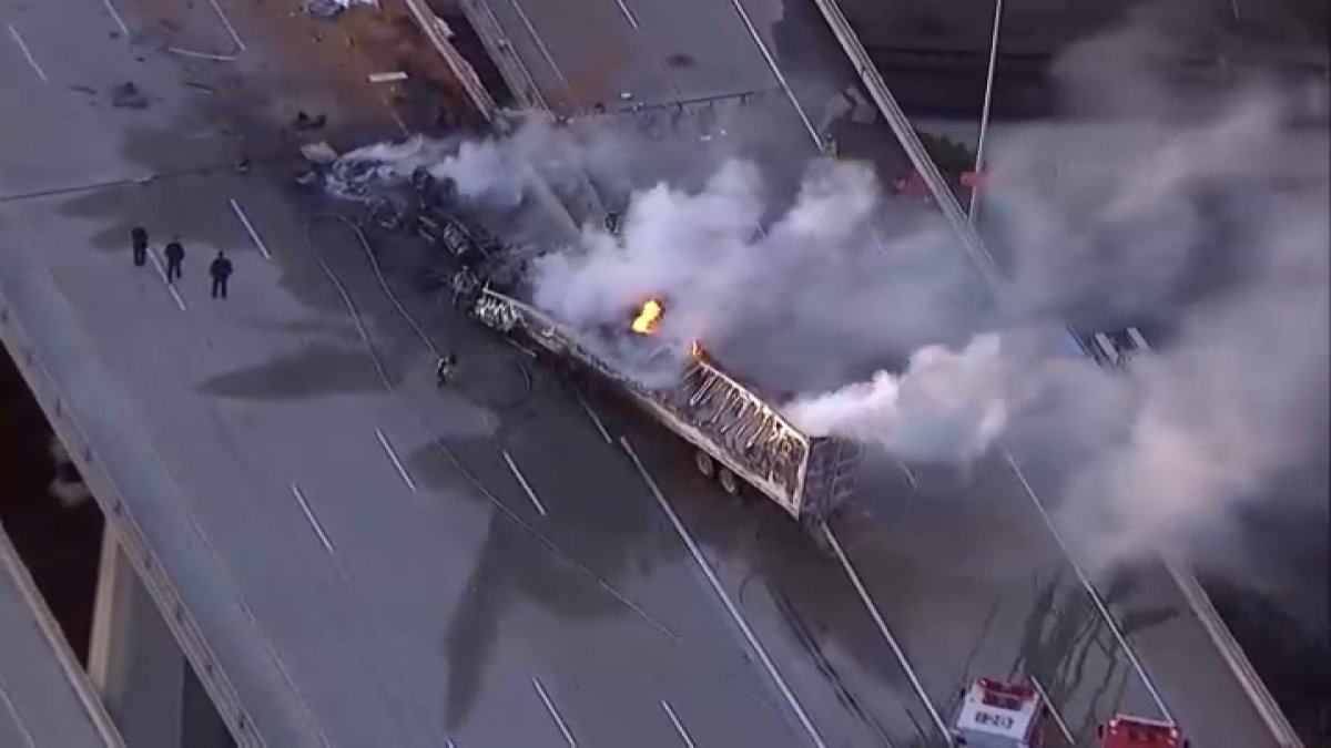 Southbound I-805 lanes near I-8 closed after semi-truck catches fire – NBC 7 San Diego