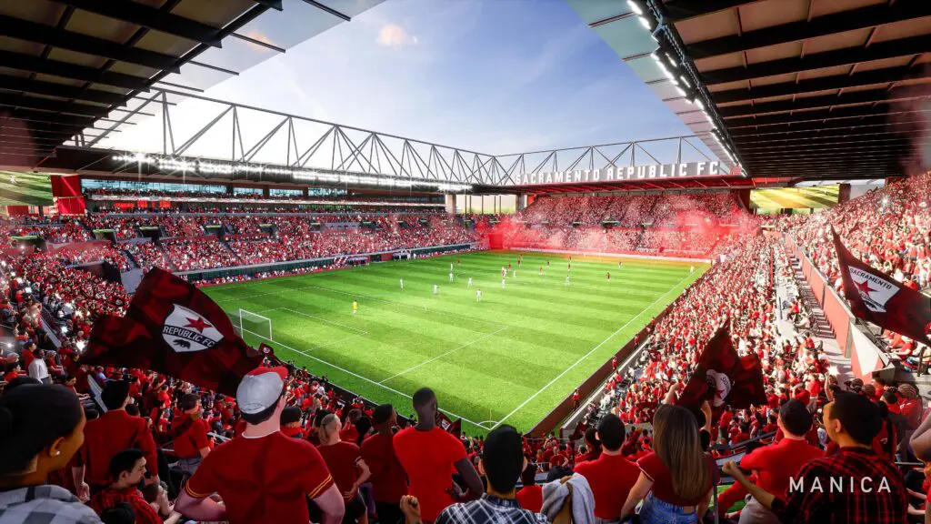 Soccer stadium rendering