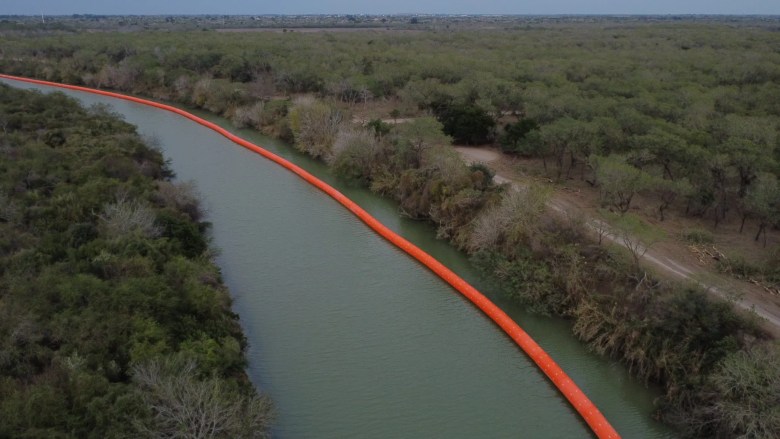 The Department of Homeland Security is installing miles of buoy barriers on the Rio Grande in Texas. 