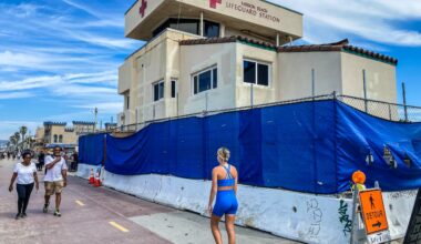City installing temporary Mission Beach Lifeguard Station, as current building ‘unsafe’