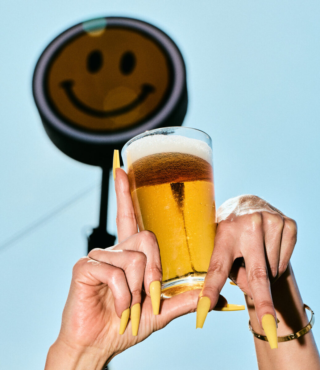 a beer in front of The Holloway