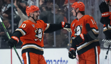 Chris Kreider skating for the Anaheim Ducks