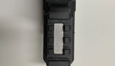 Close-up of recovered ghost gun, showing missing serial number. (Department of Justice)