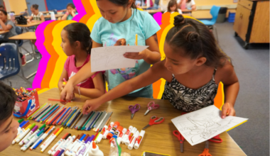 Kids collect art supplies to decorate cards during Remember The ToothFairy oral health awareness presentations that teach kids about proper oral hygiene. Photo Illustration