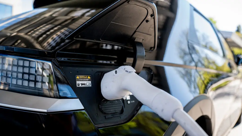 EV charging station in Natomas. Photo by Denis Akbari.