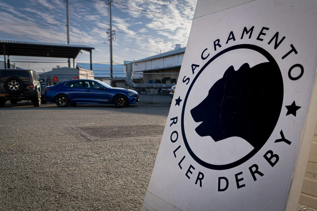 Sacramento roller derby sign