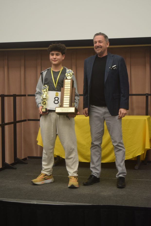 Claudio Ardanese with Oakland ISD Superintendent Ken Gutman.