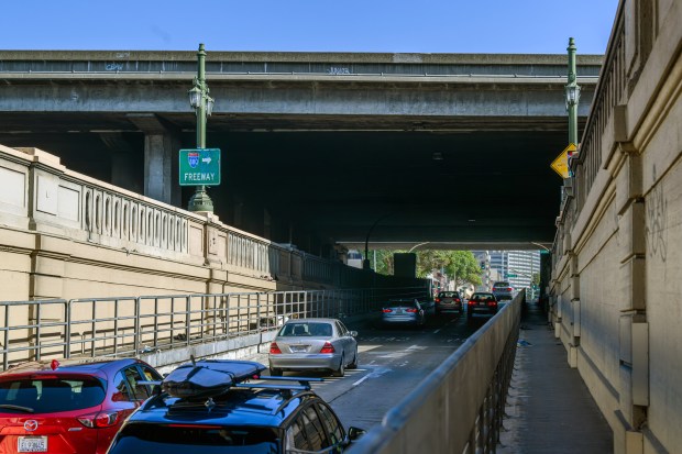 Motorist exit the Posey tunnel in Oakland, Calif., on Monday, March 9, 2026. A new onramp will be added for motorist to acces northbound I-880 in the upcoming construction named the Oakland Alameda Access Project that begins this month and is expected to be completed in 2029. Motorist will no longer have to turn right on 7th Street to access the I-880 onramp from the Jackson Street. (Jose Carlos Fajardo/Bay Area News Group)