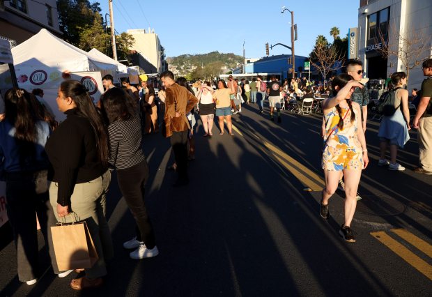 People take in the sights during the Persian New Year Festival on Durant Avenue in Berkeley, Calif., on Tuesday, March 17, 2026. (Jane Tyska/Bay Area News Group)