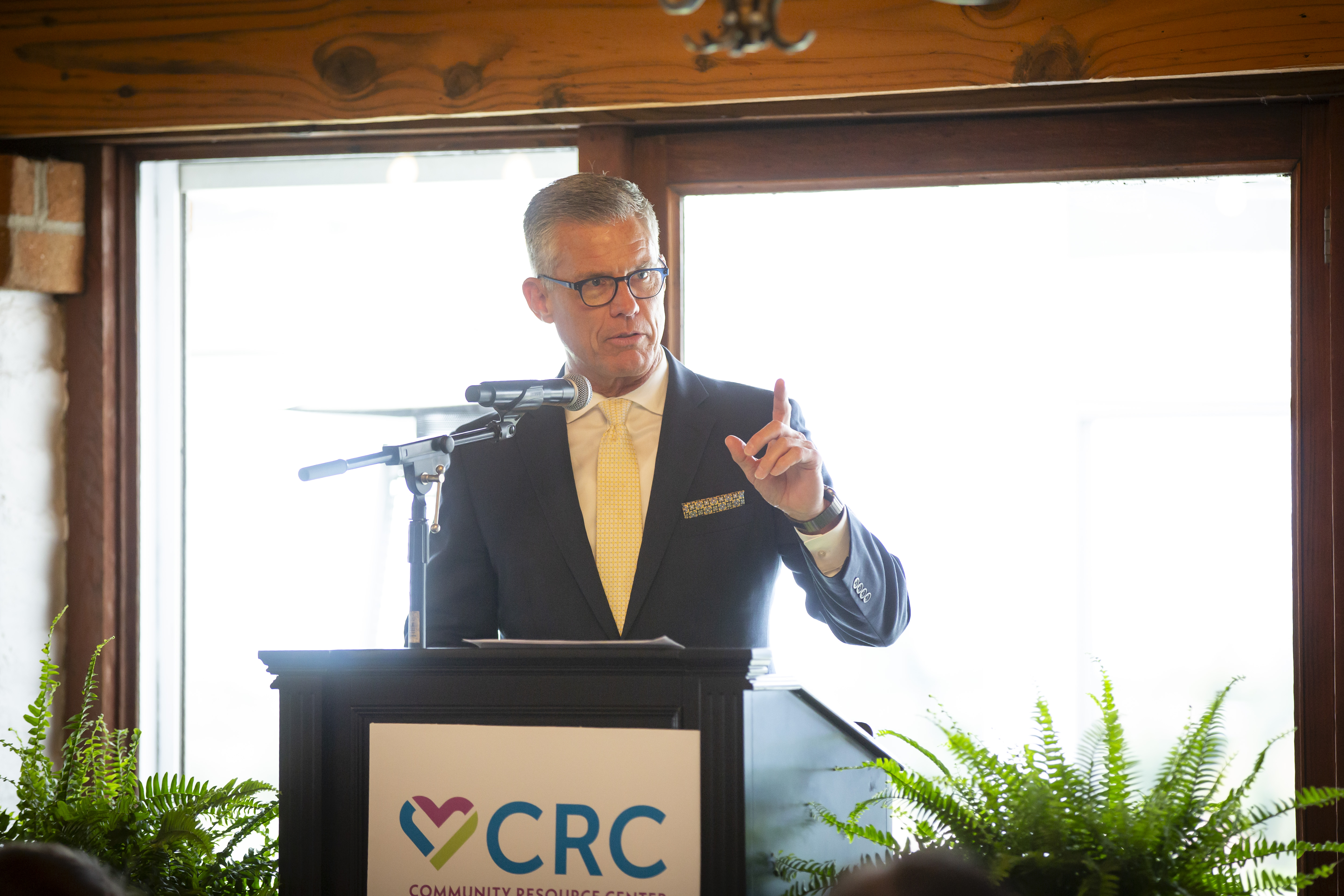 CRC CEO John Van Cleef speaking at the CRC Awards...