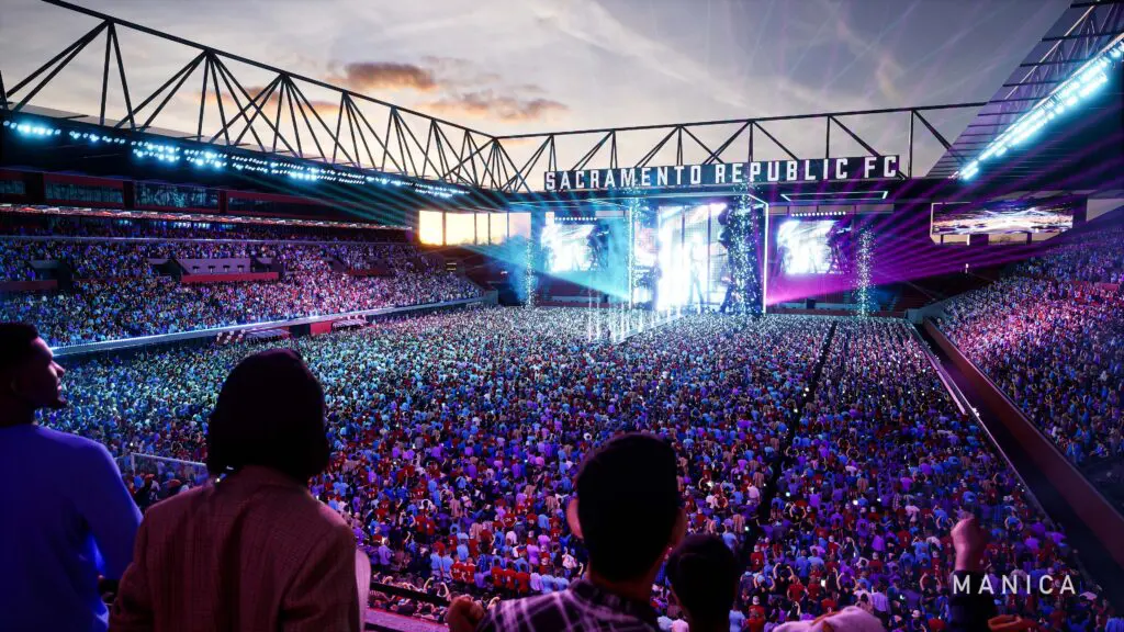 Soccer stadium rendering