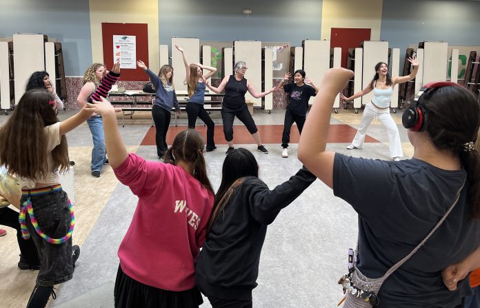 Exercise circle before rehearsal