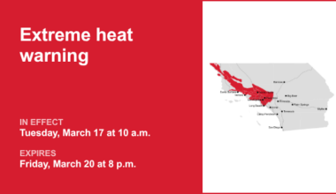 Extreme heat warning in place for Los Angeles County from Tuesday to Friday – temperatures up to 104 degrees – San Gabriel Valley Tribune