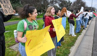 How many Clovis Unified students walked out on Feb. 10?