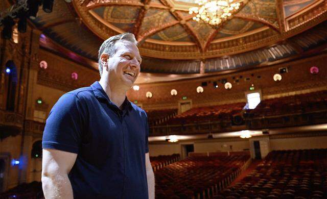 Blake Ellis, artistic director of Chanticleer Shakespeare Co., talks about the upcoming second year of the group during an interview Thursday, March 19, 2026 in downtown Fresno.