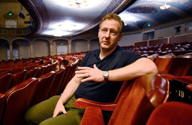 Blake Ellis, artistic director of Chanticleer Shakespeare Co., talks about the upcoming second year of the group during an interview Thursday, March 19, 2026 in downtown Fresno.