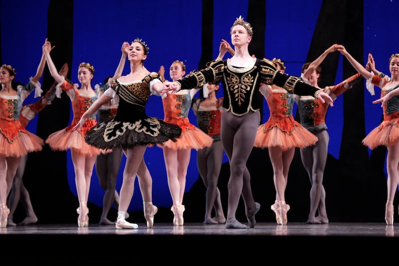 Rehearsal for, “A Midsummer Night’s Dream,” at the War Memorial Opera House in San Francisco, Calif., on Wednesday, March 4, 2020. Artistic director SF Ballet Helgi Tomasson worked with dancers playing Oberon , a role he famously danced at New York City Ballet. (Photo By Carlos Avila Gonzalez/The San Francisco Chronicle via Getty Images)