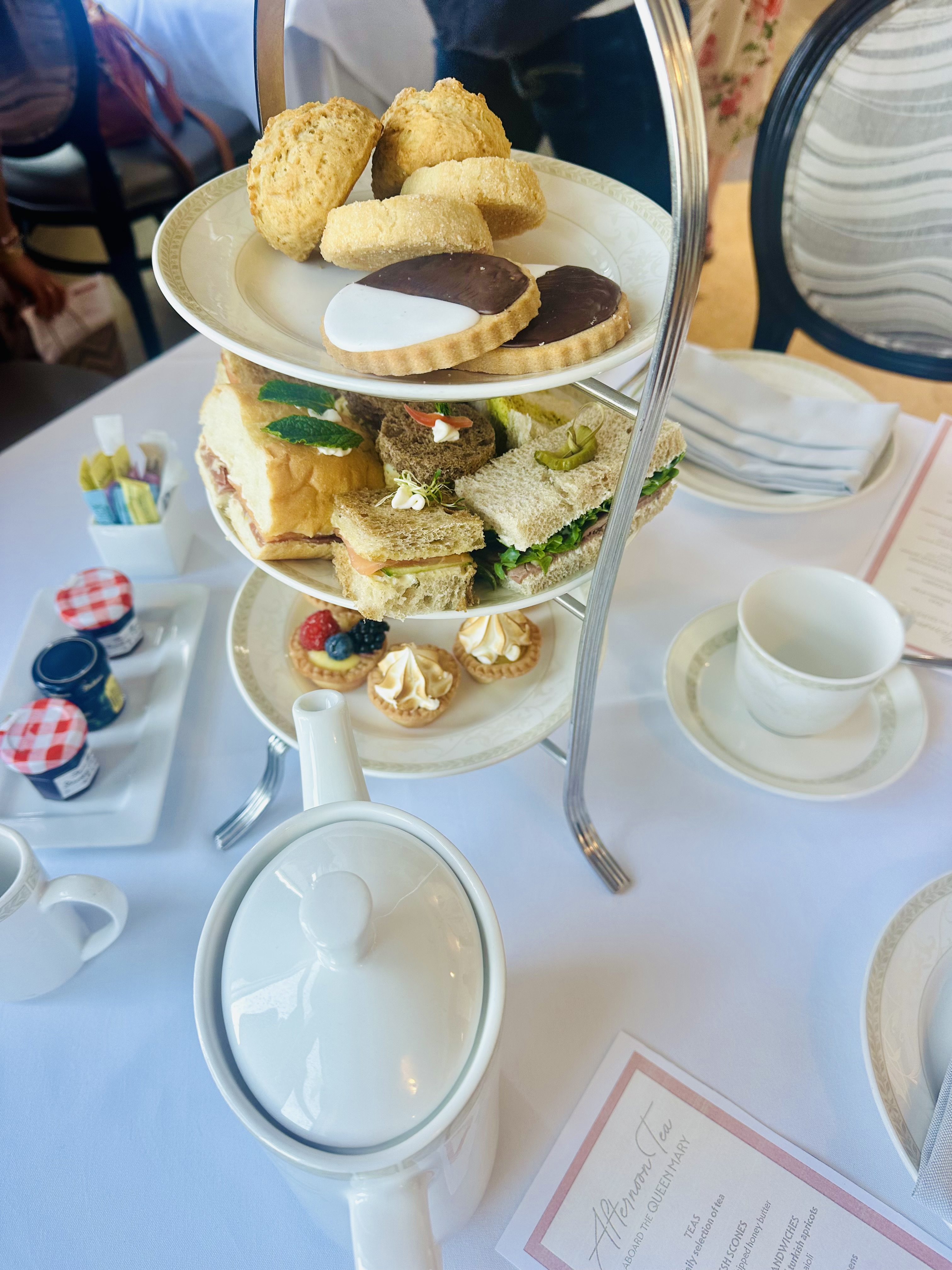 Some of the various culinary offerings abord the Queen Mary...