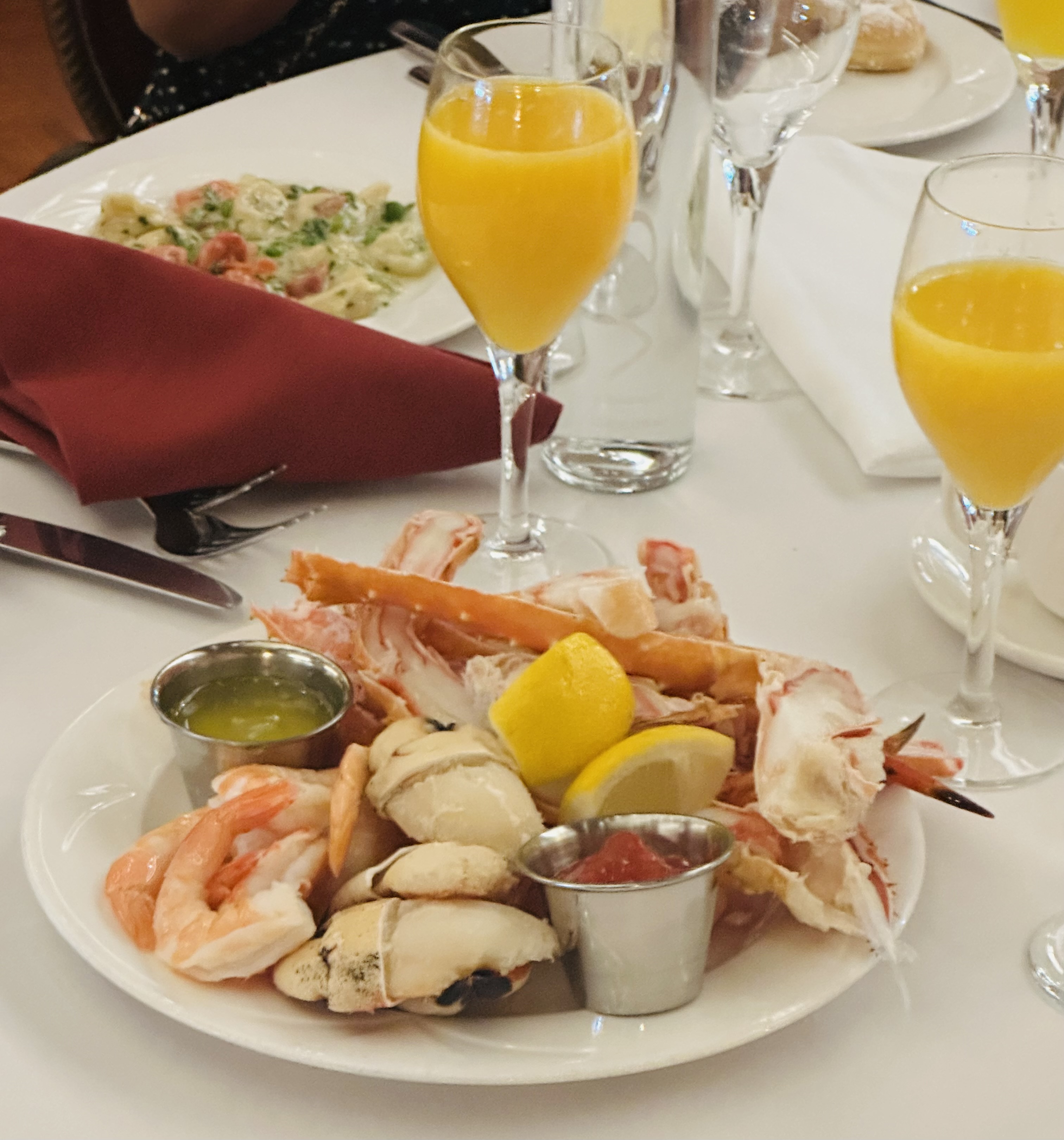 Some of the various culinary offerings abord the Queen Mary...