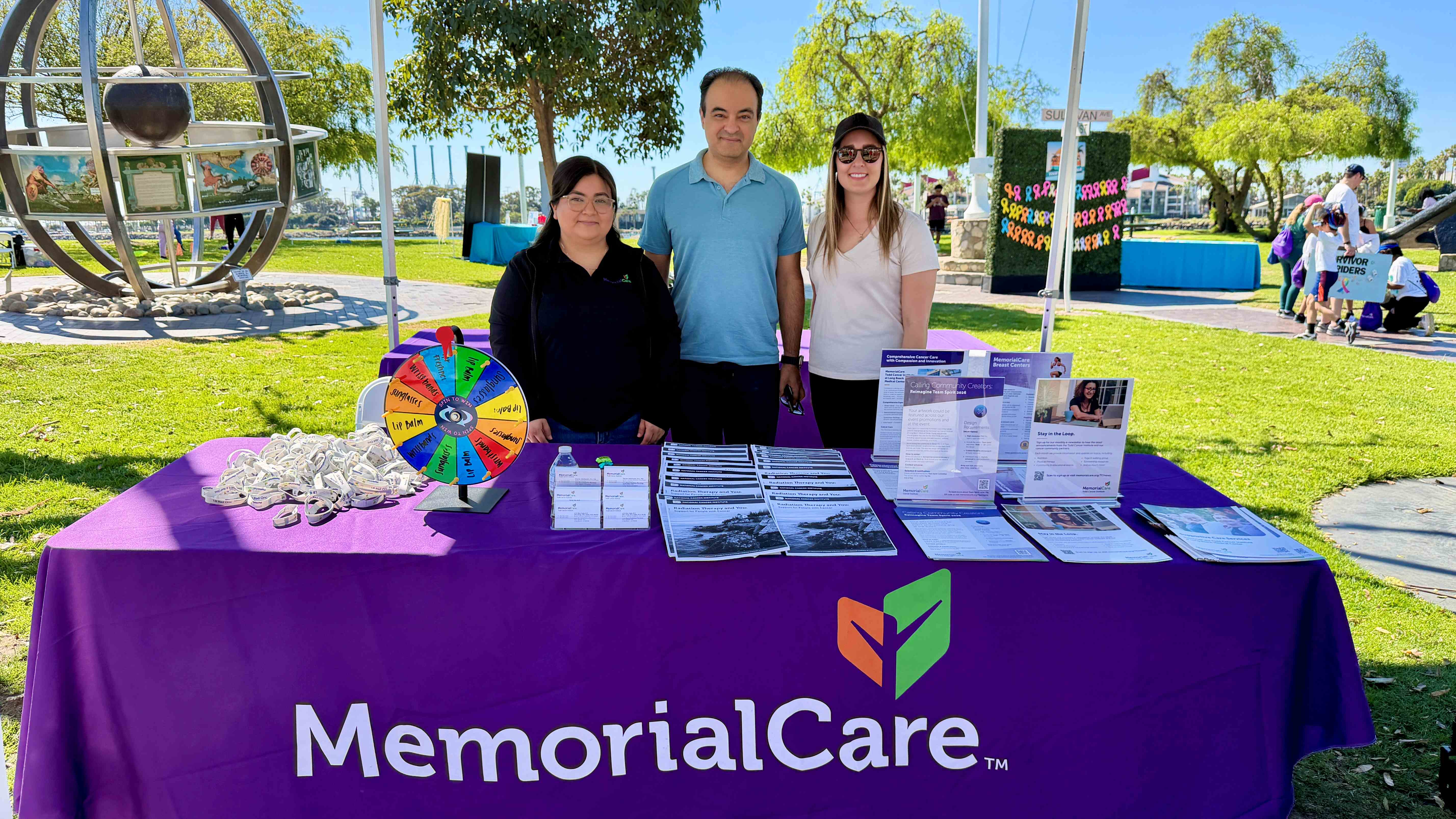 Representatives from sponsor MemorialCare Todd Cancer Institute take part in...