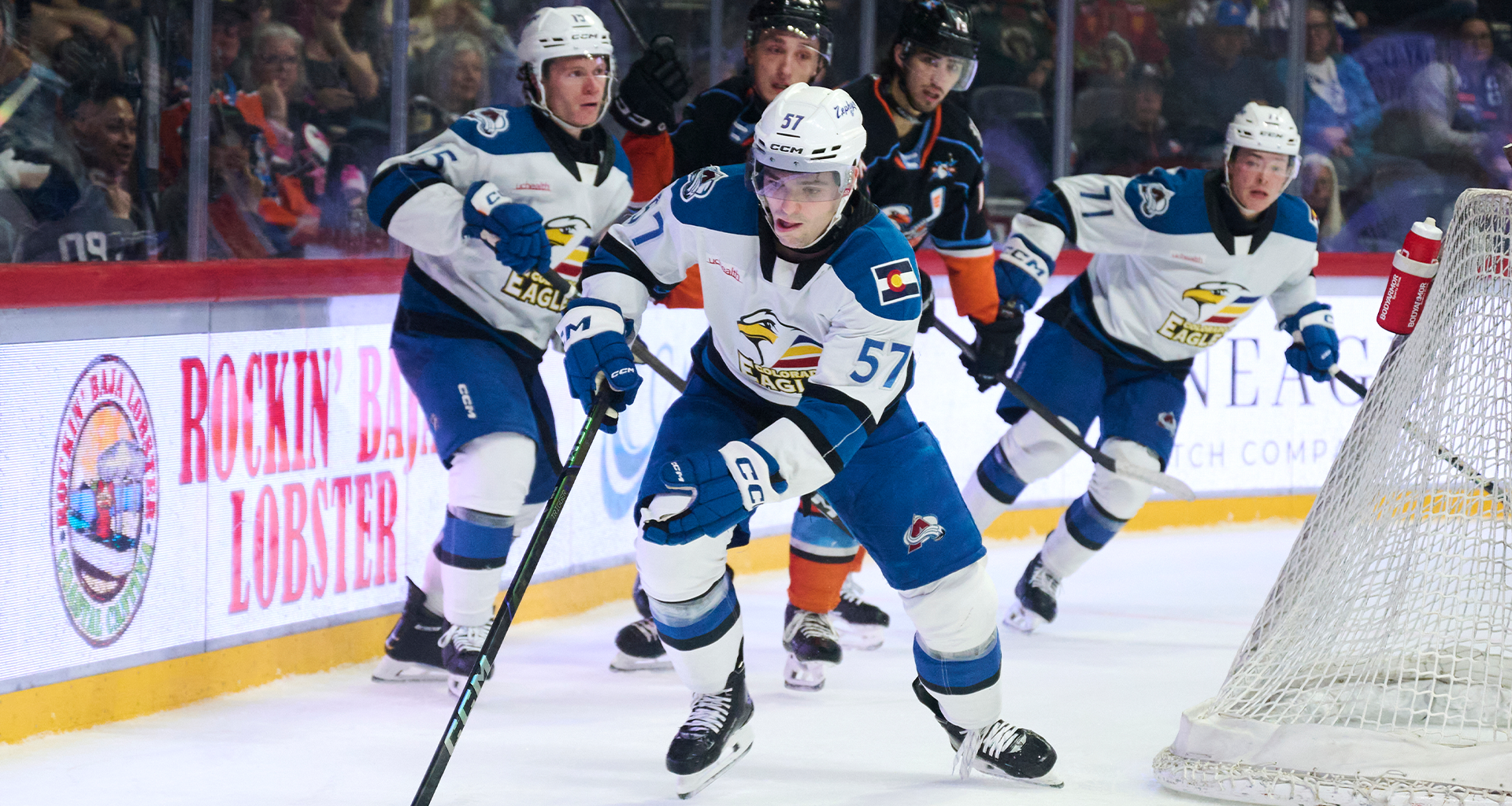 Eagles Net Four in Third Period to Defeat San Diego, 6-3