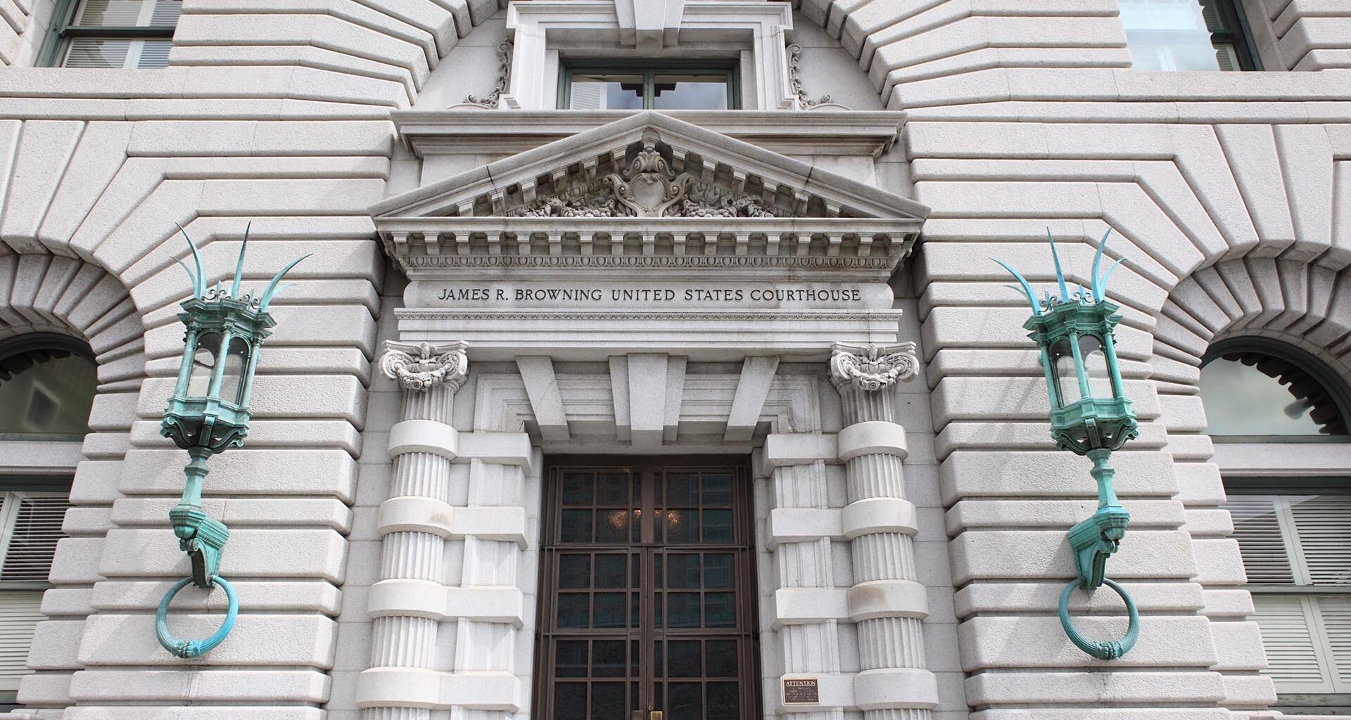 An entrance to the Ninth Circuit U.S. Court of Appeals,
