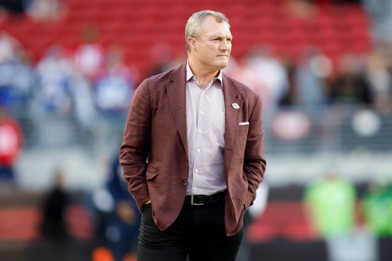 San Francisco 49ers general manager John Lynch during an NFL game.