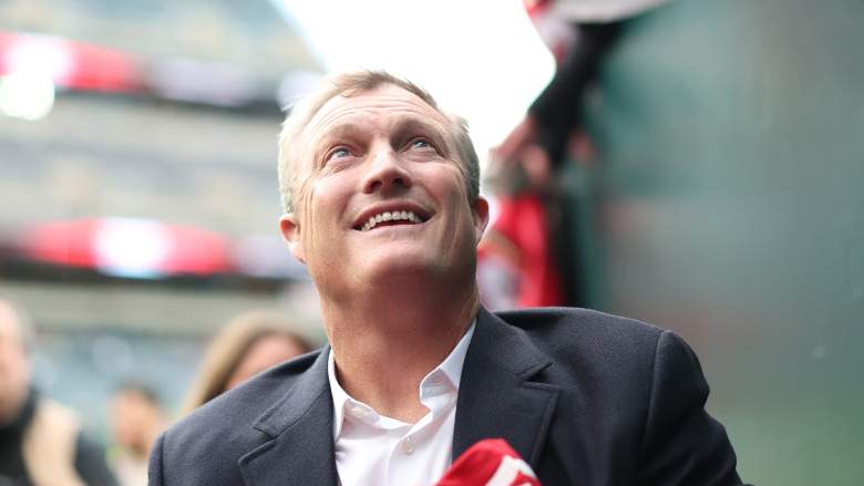 San Francisco 49ers general manager John Lynch during an NFL game.