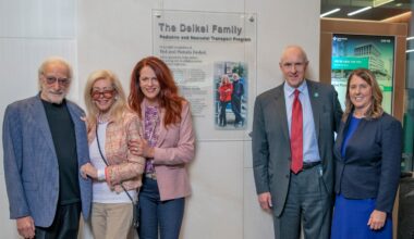 Ted Deikel, Pamala Deikel, Nicole Krohn (Pamala's daughter), Sutter Health CEO Warner Thomas & Sutter's CPMC CEO Hollie Seeley