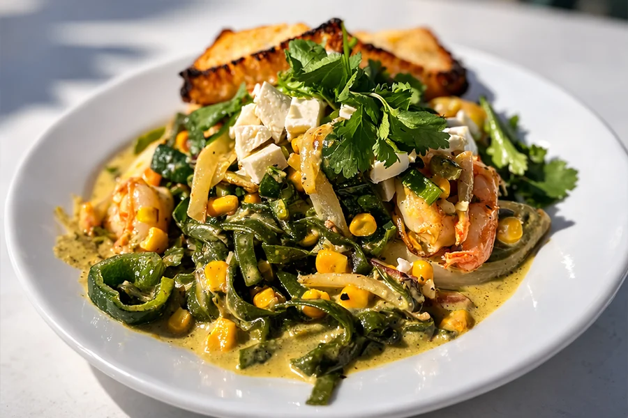 Haven Pizzeria Shrimp Poblano Pasta