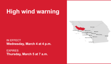 High wind warning affecting 5 Freeway north of LA until Thursday morning — gusts to hit 65 mph – Orange County Register