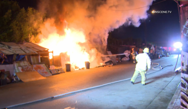 Fire Breaks Out at Homeless Encampment in DTLA – ONSCENE.TV