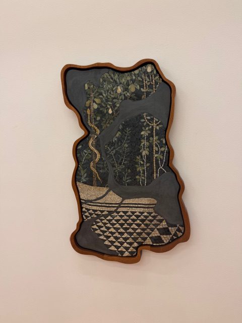 Mosaic wall work in Cammie Staros Pompeii at Nazarian Curcio