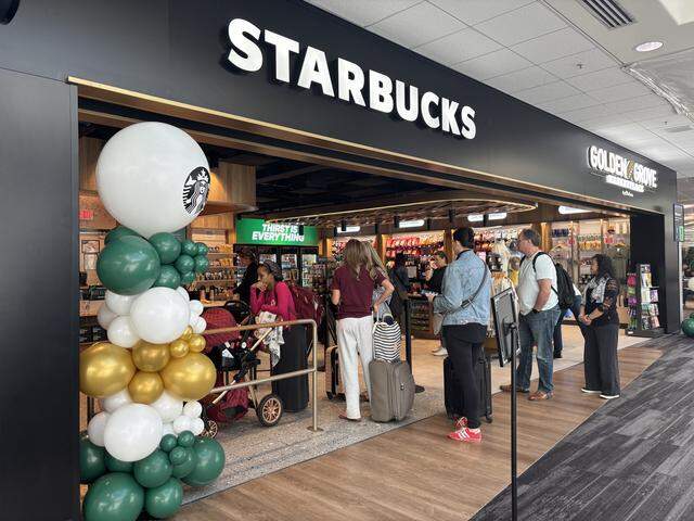 A new Starbucks location at Sacramento International Airport’s Terminal A includes an attached market, selling classic airport provisions and products from Sacramento-based small businesses.