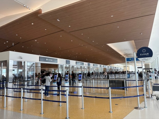 TSA lines are longest during the morning hours of 5 a.m. to 7 a.m., with an uptick around noon to about 1 p.m., and again from 5 to 7 p.m. (Noelle Harff/ The San Diego Union-Tribune)