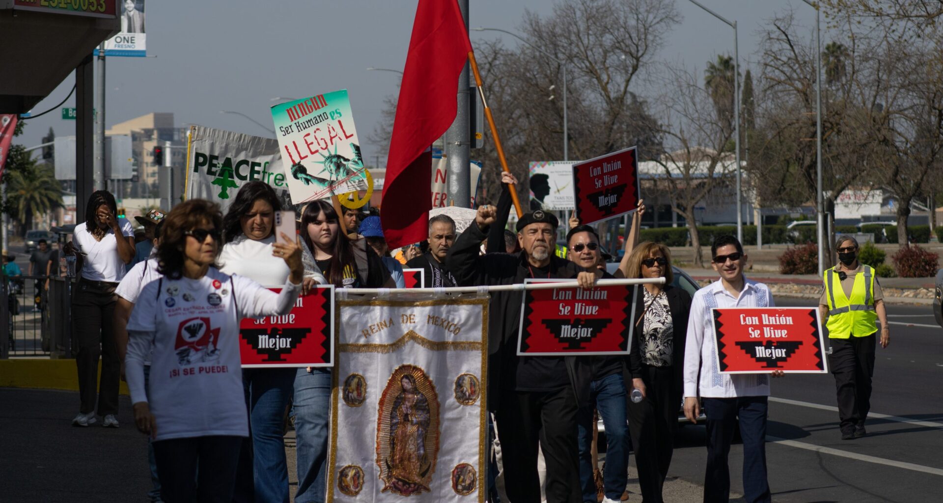 Local education leaders join march and celebrate César Chávez