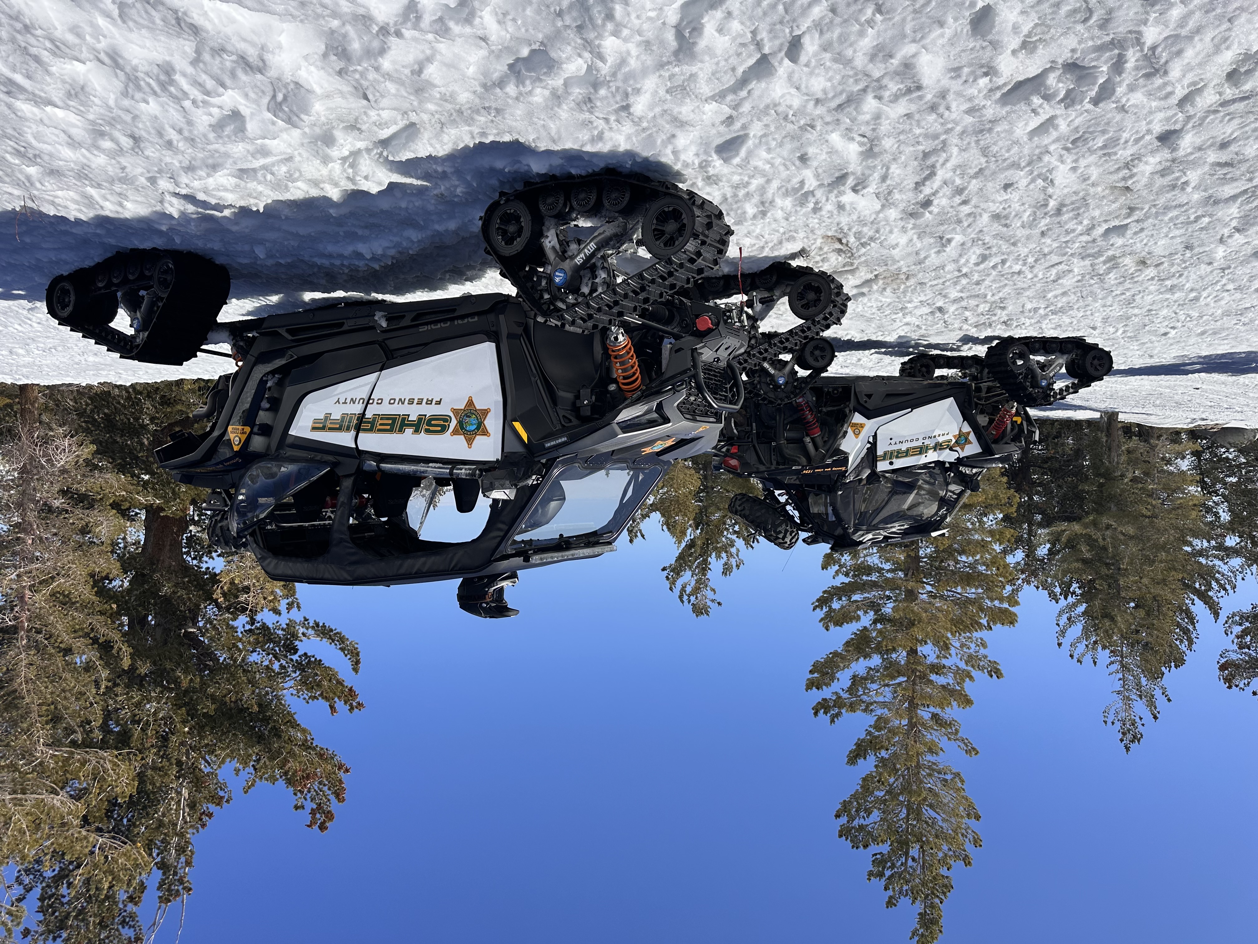 Razor Side by Side with Snow Tracks