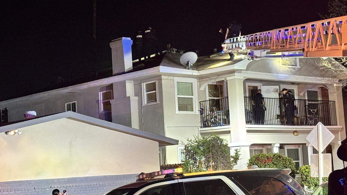 Man breaks through roof, climbs into attic before arrest