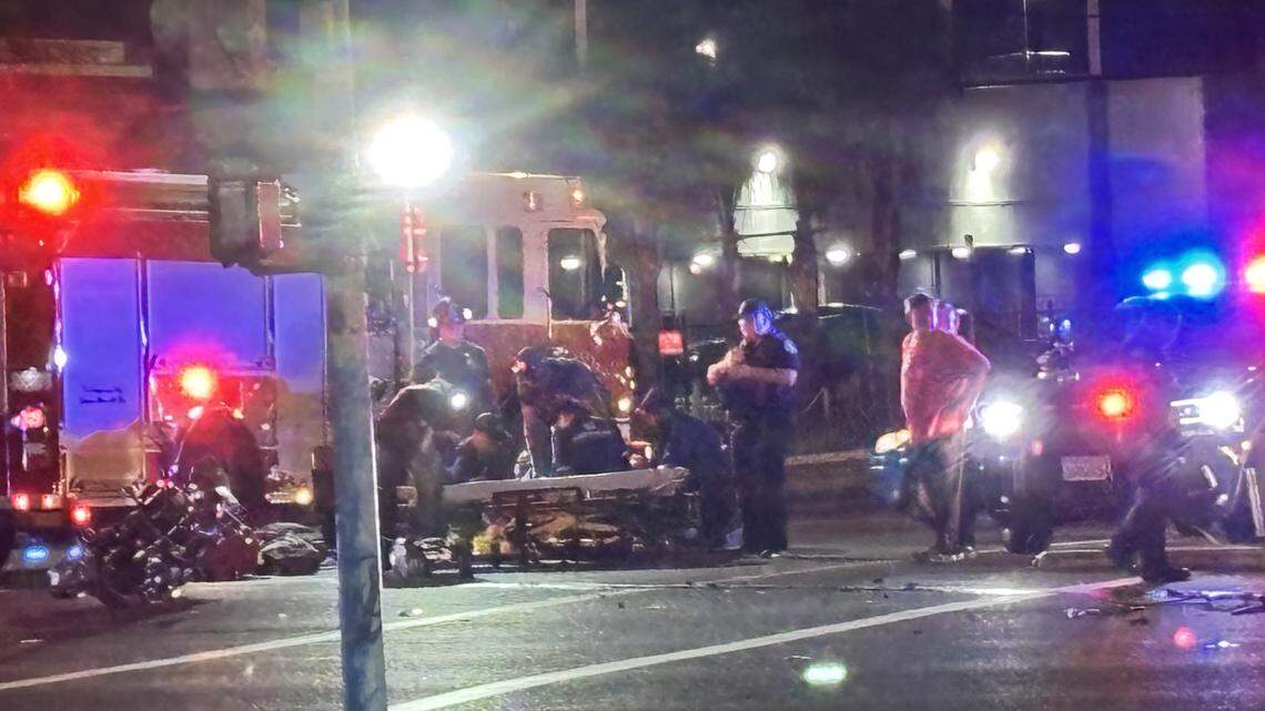 Motorcycle rider injured in Fresno crash at Blackstone