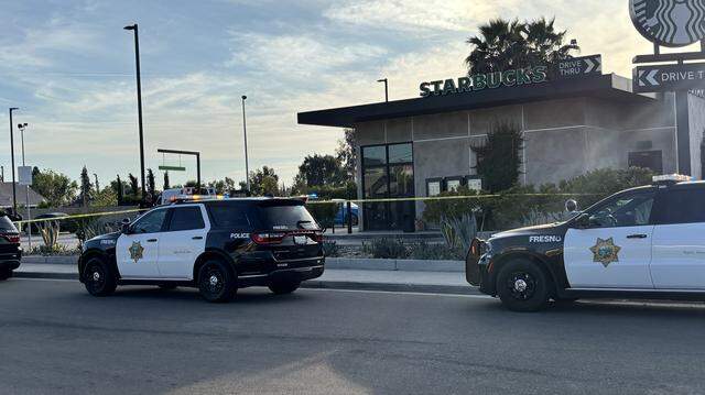 Police are investigating a shooting that occurred in the Starbucks parking lot in Fresno, California on Sunday, March 29, 2026.