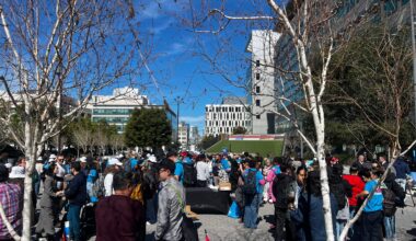 Health workers protest UCSF, demand action for fatal S.F. stabbing