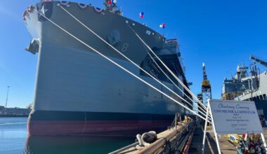 U.S. Navy ship christened at NASSCO shipyard part of Trump ‘golden fleet’ plans – NBC 7 San Diego