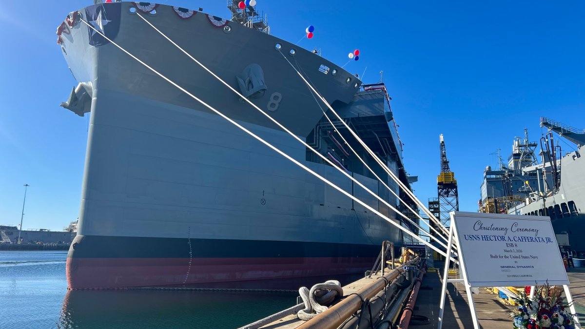 U.S. Navy ship christened at NASSCO shipyard part of Trump ‘golden fleet’ plans – NBC 7 San Diego
