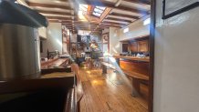 This is the main cabin of the Bill of Rights schooner. There is seating for 20 people at a time for meals, Chula Vista, Calif., March 21, 2026.