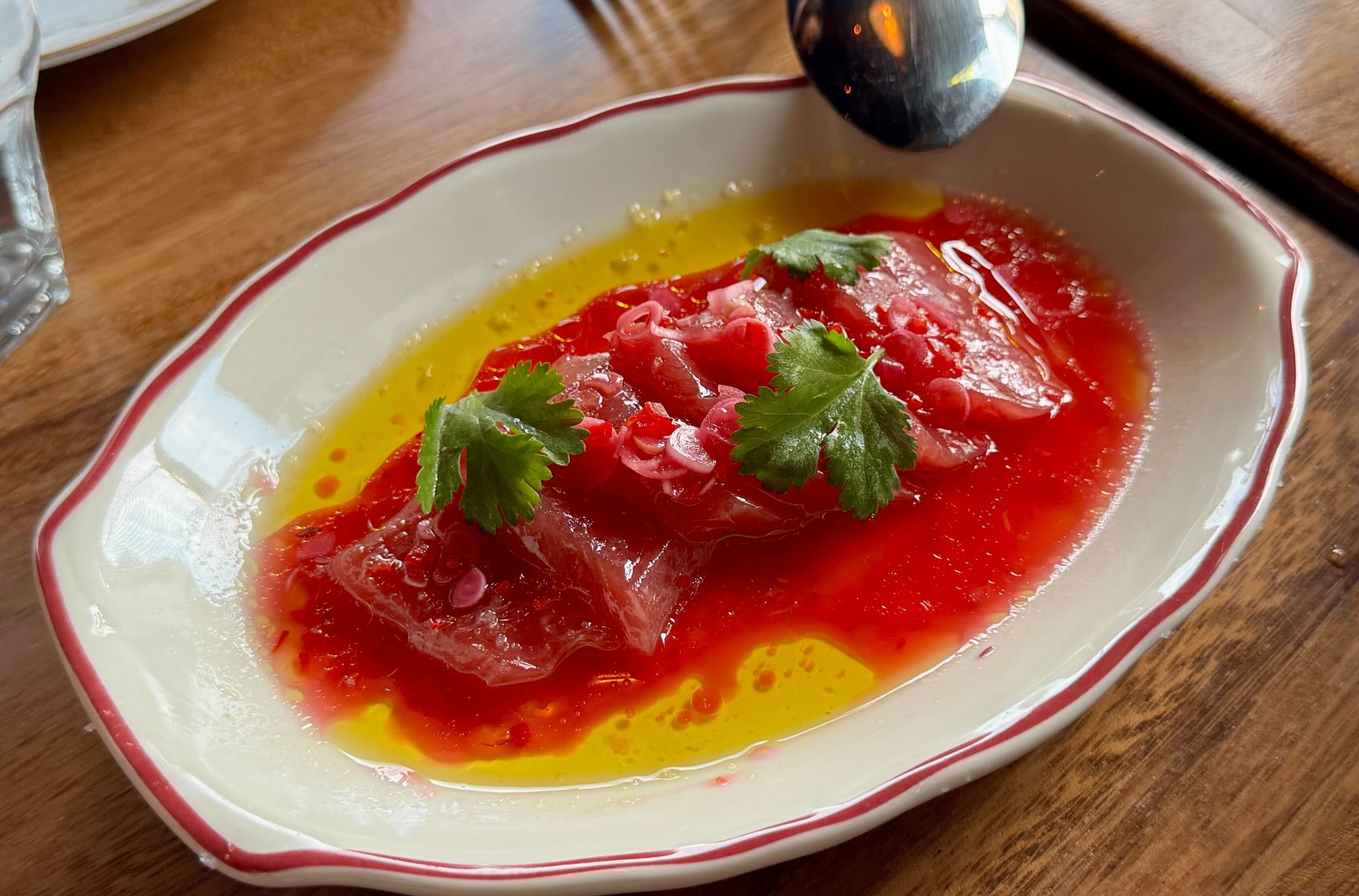 Bluefin tuna crudo at Henrietta.